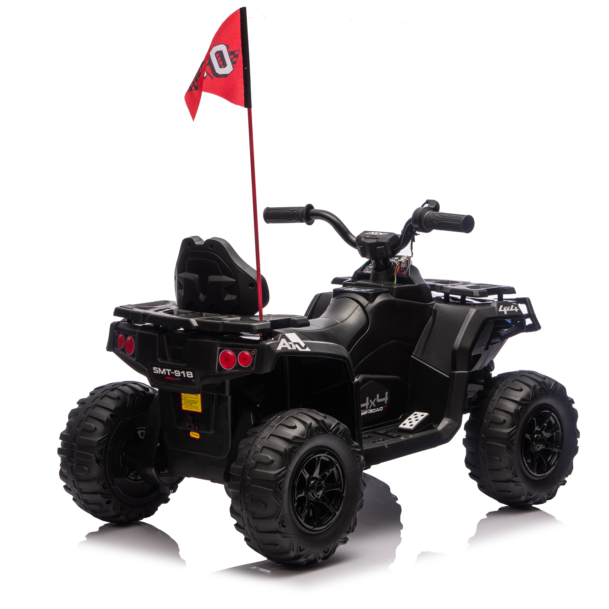 Ambifirner 24V Kids Ride On Toy, 4-Wheeler Quad ATV Play Car w/160W Motors, 3 Speed Setting, LED Lights, Music, 2 Seater Electric Off-Road Power Vehicle