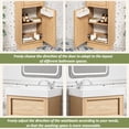thumbnail image 6 of 15.75" Bathroom Vanity with Reversible Resin Sink, MDF Cabinet with Adjustable Shelf and Push-to-Open Door, Wood Grain Melamine Finish, Reversible Door, Rustic Style for Small Spaces, 6 of 21