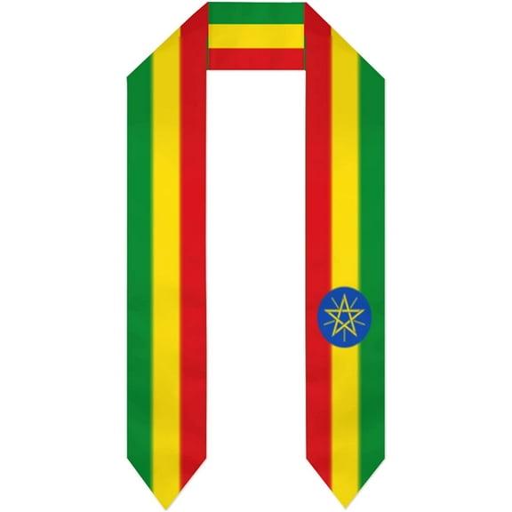 DABOYOZHZH Ethiopia Flag Cool Graduation Shawl Sash Stole Wraps Scraf For International Study Pride Women Men