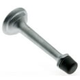 thumbnail image 1 of Solid Brass Fancy 3-Ring Base Door Stop, Satin Chrome - 3.75 in., 1 of 1