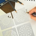 thumbnail image 2 of 24Pcs Mandala Stencils Painting Education Toys Hollow Flower Templates, 2 of 3