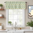 thumbnail image 2 of Red Blue Green Flower Valance Curtain Watercolor Abstract Paisley Bohemia Texture Window Valances Rod Pocket Short Curtains Window Treatments for Kitchen Bedroom Bathroom Laundry 60" x 14", 2 of 9