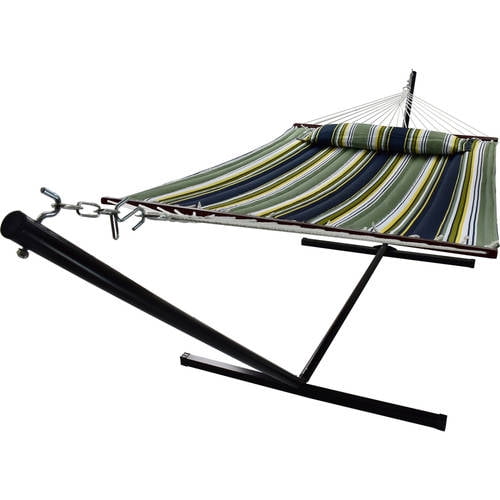 Heavy Duty Sorbus Hammock with Spreader Bars and Detachable Pillow Stand Mocha 
