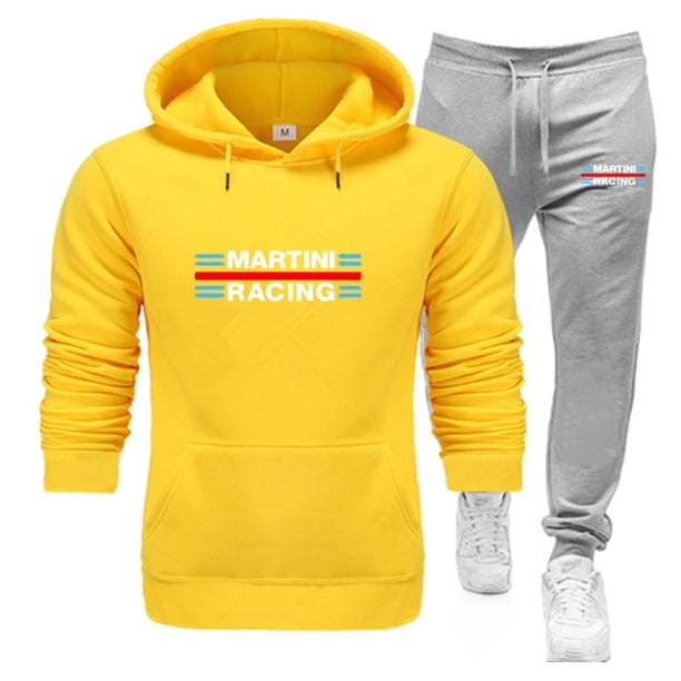 Traje con capucha de carreras Martini de marca Otoño Invierno 2024, sudadera con capucha de moda para hombre, pantalones de marca, traje de jogging informal, ropa deportiva, sudadera