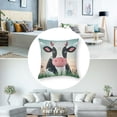 thumbnail image 5 of Cow Background Print Throw Pillow Covers Soft Corduroy PillowcaseDecorative Cushion Cover Modern Square Cushion Cases for Living Room Bed Sofa Bedroom Pillow Included, 5 of 7