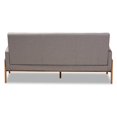 thumbnail image 4 of Baxton Studio Perris Light Grey Upholstered Walnut Finished Wood Sofa, 4 of 9