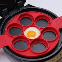 1 Piece Silicone 7 Hole Fried Egg Mold, Round Shaped Heat Resistant Egg Cooker, Multifunctional Pancake Mold For Home Kitchen