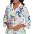 thumbnail image 4 of Alfred Dunner Womens Abstract Watercolor Button Down Top, 4 of 4