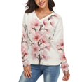 thumbnail image 3 of Cherry Blossom Pink V-neck Sweater Winter Clothes Long Sleeve Knitwear Sweater Women's Pullover, 3 of 5