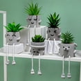 thumbnail image 3 of Tnobhg Artificial Bonsai Fake Plant Eucalyptus Potted Plant Cartoon Appearance Long Legs Simulated Succulent Plant Indoor Outdoor Home Decoration, 3 of 7