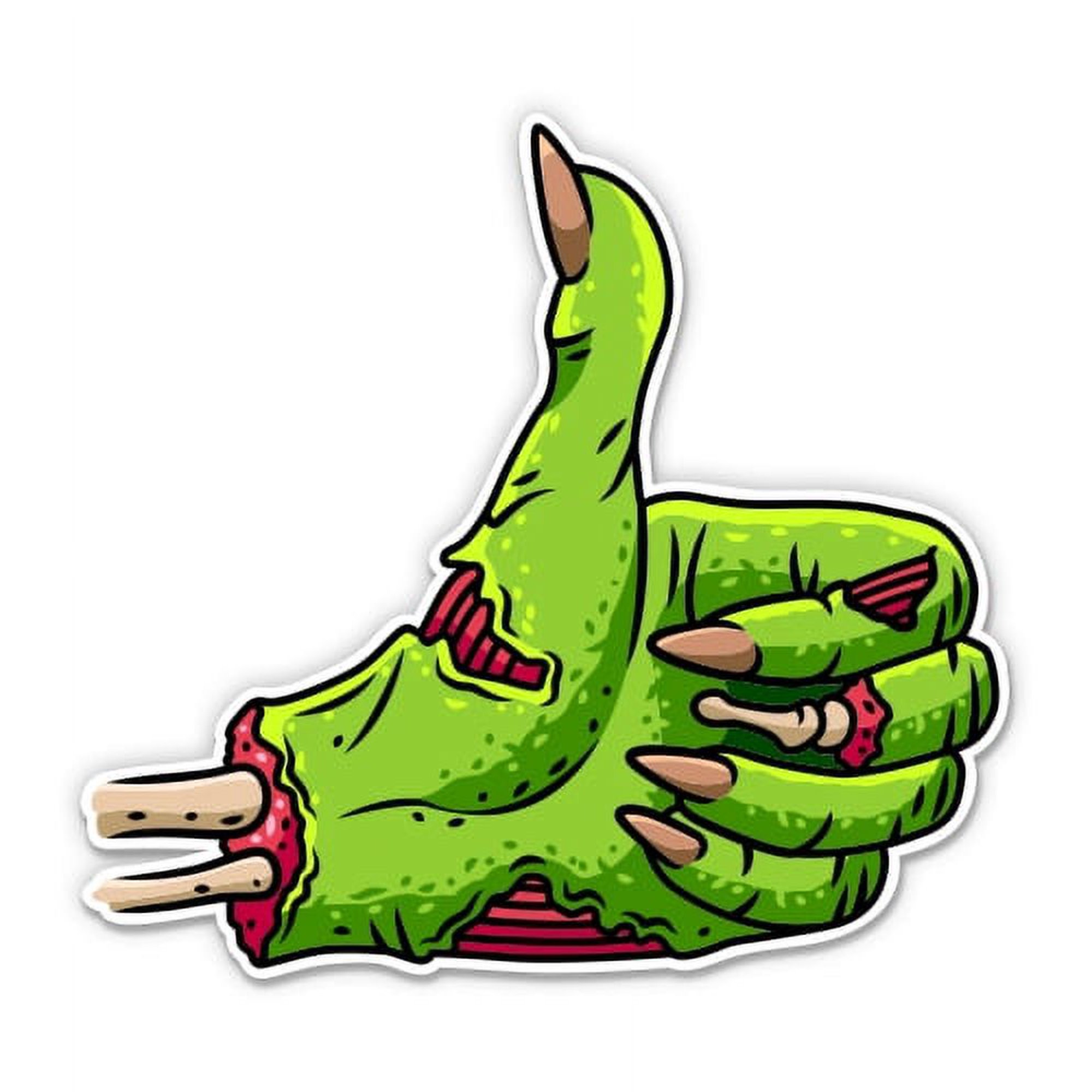 Zombie Thumbs Up - 3" Vinyl Sticker - For Car Laptop I-Pad Phone Helmet Hard Hat - Waterproof Decal