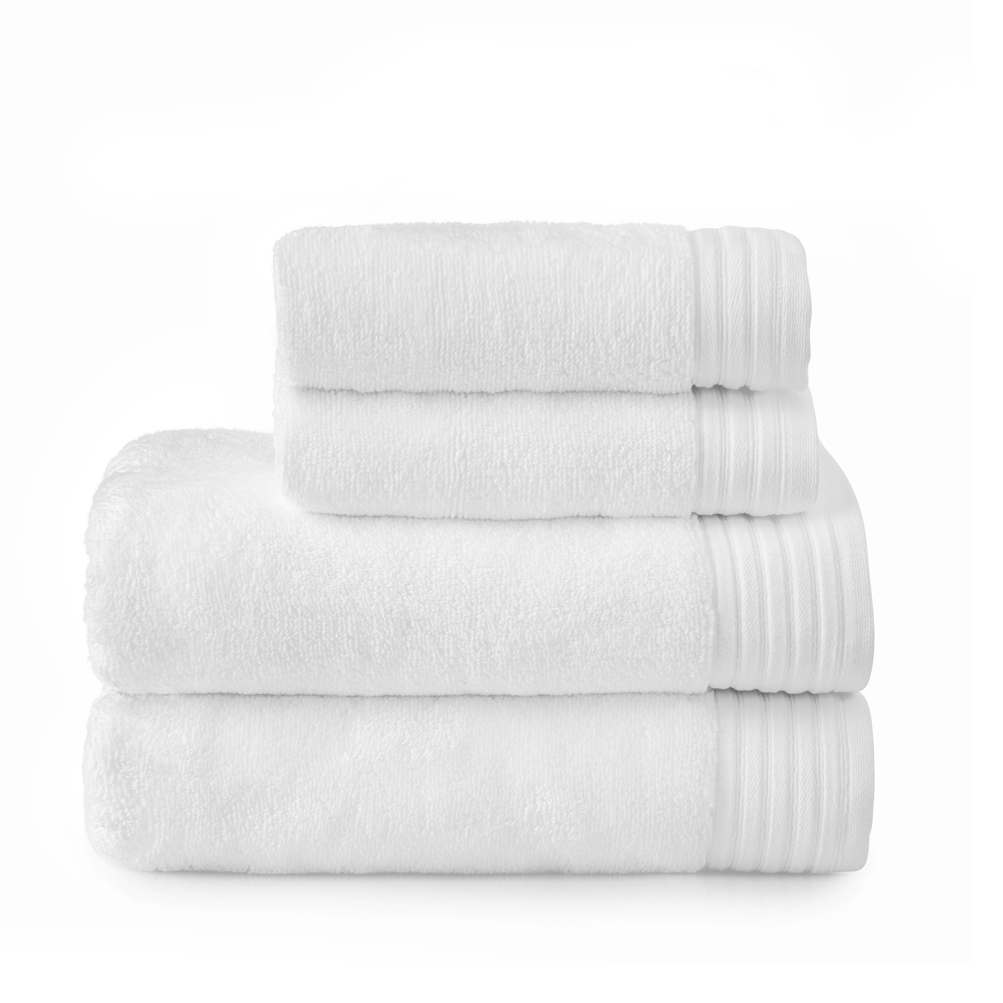 Allswell Egyptian Cotton Hand/Wash, 4-Piece Set, White