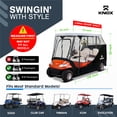 thumbnail image 2 of KNOX 4 Person Golf Cart Enclosure 79" Long Roof, 600D Portable Transparent Driving Golf Cart Cover Storage, Golf Cart Accessories, Compatible with EZGO TXT/RXV, Yamaha, Club Car DS Precedent, 2 of 7