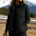 thumbnail image 4 of Abomasnow Women's Puffer Vest Lightweight Stand Collar Sleeveless Winter Warm Zip Up Padded Outerwear Jackets with Pockets S-XXL, 4 of 5