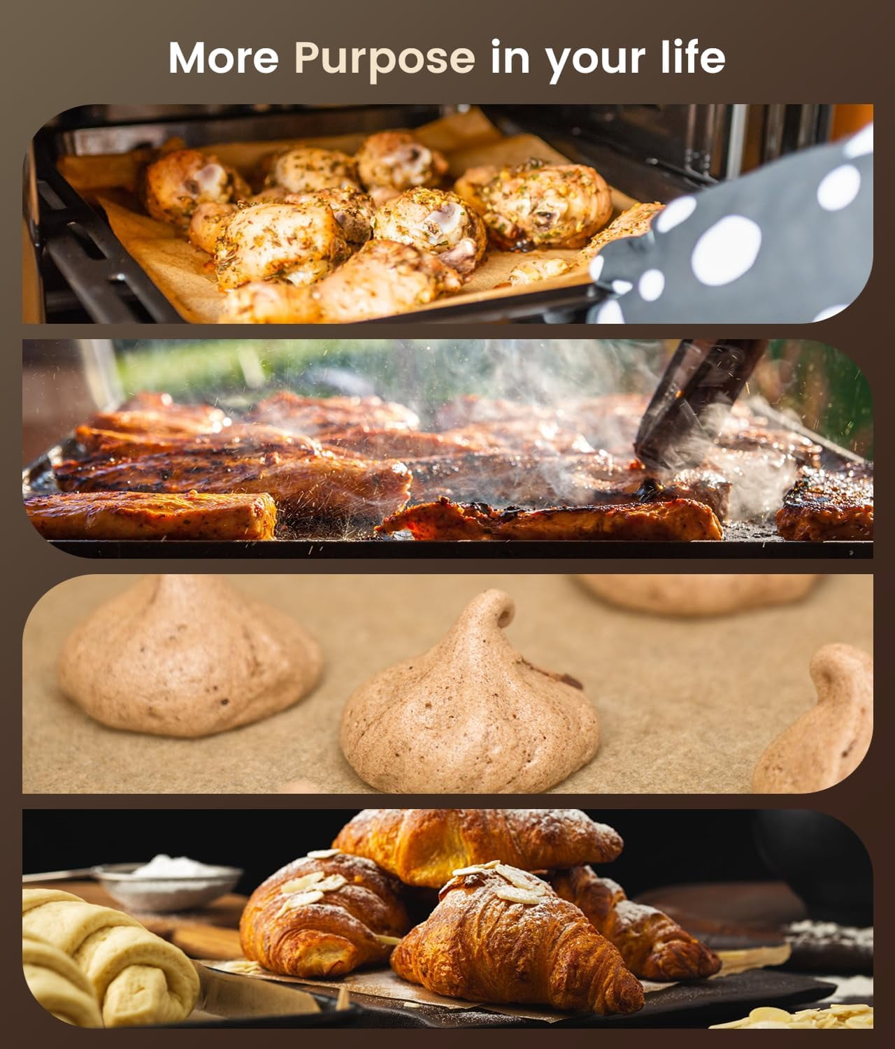 100-Count Unbleached Parchment Paper Sheets - 9x13 Inch Quarter Sheet Size, Non-Stick, Heat Resistant to 450°F, for Baking, Air Fryer, Oven