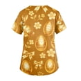 thumbnail image 4 of Easter Scrubs for Women Soft Stretch Medical Scrub Shirts Plus Size Cute Bunny Eggs Print Nursing Uniform Scrubs Shirt with Pockets, 4 of 5