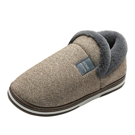 

ZHAGHMIN Arch Support Slides For Men Couples Men Slip On ry Plush Flat Home Winter Round Toe Keep Warm Solid Color Slippers Shoes Acupressure Slippers Men Size 12 Monkey Slippers For Men Summer S