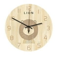 thumbnail image 1 of Redempat Wall Clock Wood Color Silent Sweep Lightweight Bell playfulness Home Decor, 1 of 6