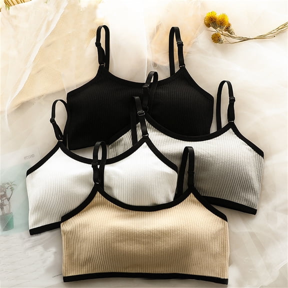 LRen Girls Training Bras 10-12 Years Racerback Soft Comfortable Sport Bras Girl Wireless Breathable Sports Bralettes Lightly Padding with Moulded Design for Yoga Athletic Casual Tops