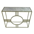 thumbnail image 2 of Marshall Console Table - White Marble - Antique Gold, 2 of 4