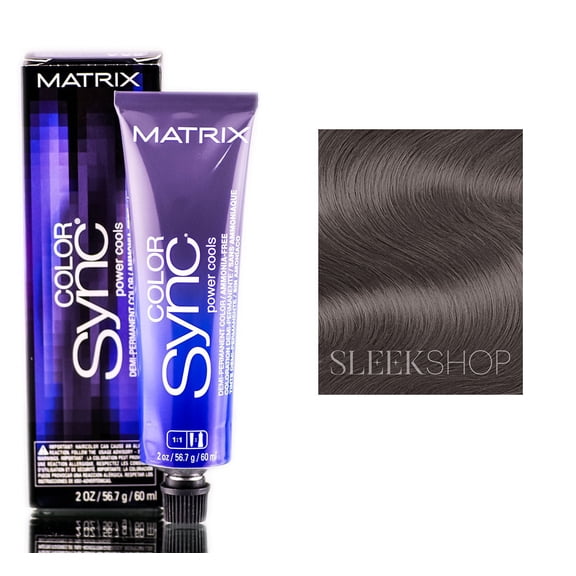 Matrix Color Sync Power Cools Demi-Permanent Color - 4AA Dark Brown Ash