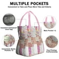 thumbnail image 3 of Pioneer Flower Drawstring Lunch Bag Women - Drawstring Lunch Bag Insulated for Work Office - Stain-Resistant Large Lunchbags for Women with Multi-Pockets, 3 of 6