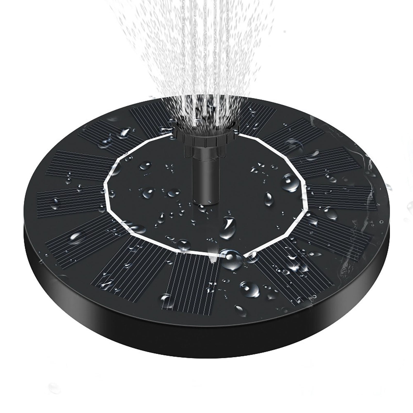 Solar Bird Bath Fountain Pump with 6 Nozzles,Solar Powered Water Fountain for Bird Baths,Ponds,Gardens,and Outdoor Decor,Includes Floating Pump & Brackets