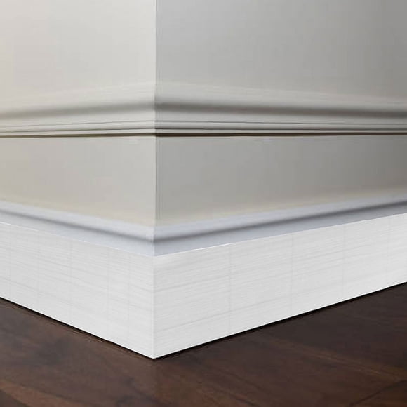 Mobutofu 2 Rolls White Wood Grain Self Adhesive Edging Strip for Home Decor 196.50X4.72X0.04in