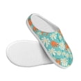 thumbnail image 3 of Yiaed Cute Sloth on Floral Tree Print Slippers Fuzzy Warm Cozy Slippers Non Slip House Slippers For Indoor Outdoor Slippers House Slippers-39/40, 3 of 7