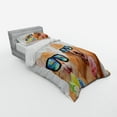 thumbnail image 2 of Ambesonne Animal Bedding Set 3 Pcs, Cat Dog with Ice Cream, Twin XL, Multicolor, 2 of 2