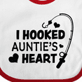 thumbnail image 4 of Inktastic I Hooked Auntie's Heart with Fishing Rod Boys or Girls Baby Bib, 4 of 4