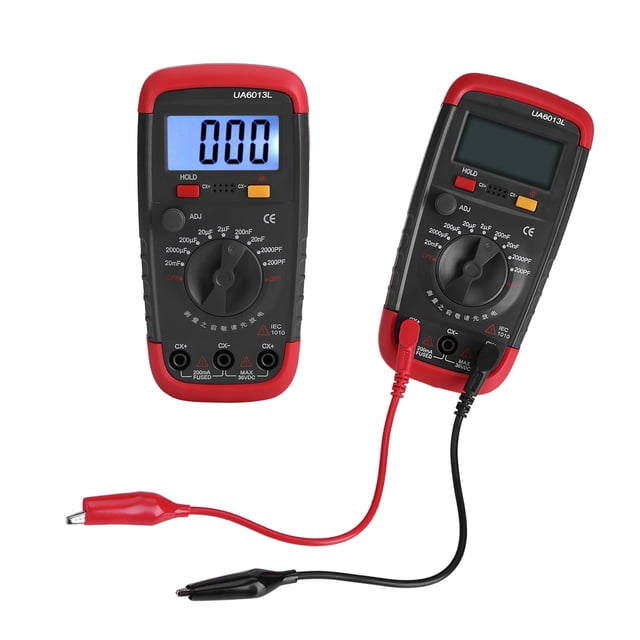 Capacitor Tester Meter, UYIGAO Digital Battery Powered Capaci Meter Tester 6013L LCD Display R Capacitance Esr Capacitan Capacitor