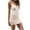 Khaki, variant on IROINNID Bodycon Dress For Women Regular Sleeveless Summer Sling Drawstring Slim Fit Mini Dress V-Neck Solid Color Dress