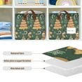 thumbnail image 4 of Yayeee Foldable Storage Basket for Shelves with Handles Waterproof Cloth Bins, Beige Christmas Gingerbread, 4 of 7