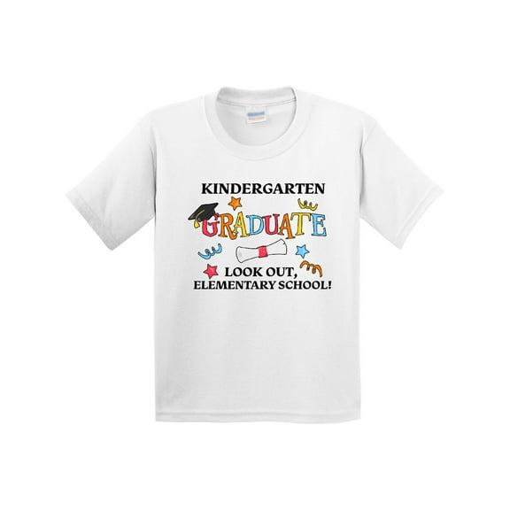 Inktastic Kindergarten Graduate Look Out, Elementary School Youth T-Shirt