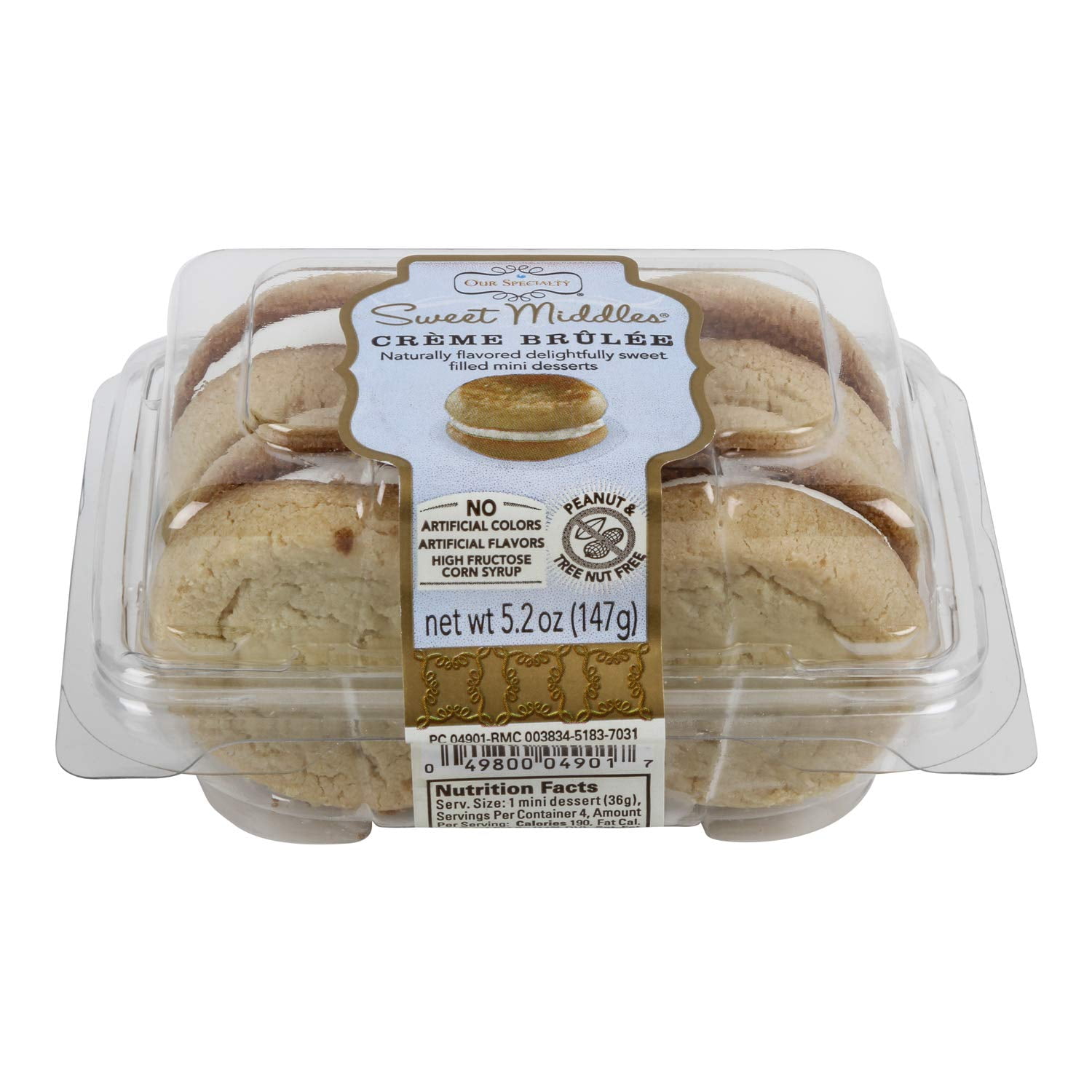 Our Specialty Sweet Middles Crème Brûlée Sandwich Cookies, 12 Cookies