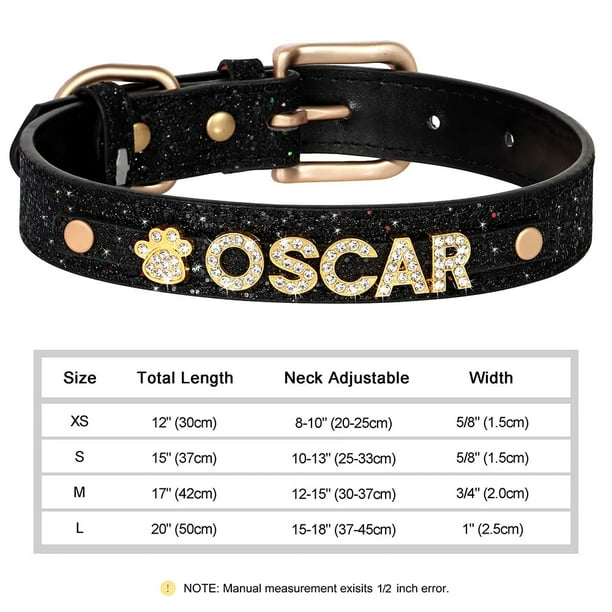 Personalized Small Dogs Chihuahua Collar Bling Rhinestone Dog Collars Free Custom Pet Dogs Cats Name Charms Pet Accessories ShopWise Round Walmart en linea