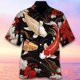 thumbnail image 3 of Camisas de playa con estampado 3D de carpa hawaiana, camisas de peces hawaianos para hombres, ropa informal de vacaciones, blusa de solapa de manga corta, 3 of 5