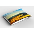 thumbnail image 2 of Ambesonne Landscape Pillow Sham 2 Pack, Italy Farmland Rural, 30"x20", Blue Yellow, 2 of 3
