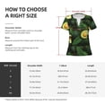 thumbnail image 6 of Wukai Fresh Avocados Casual V-Neck Graphic Tees for Women: Lightweight and Breathable Summer Tops with Stylish Design-Medium, 6 of 8