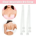 thumbnail image 2 of Unique Bargains 2 Pair Non-Slip Adjustable Invisible Clear Bra Shoulder Strap Transparent 12mm, 2 of 7