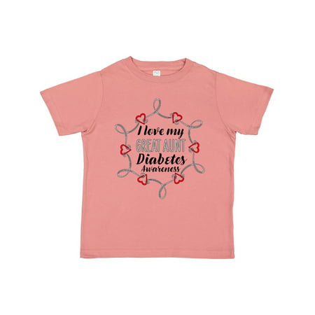 

Inktastic I Love My Great Aunt Diabetes Awareness Gift Toddler Boy or Toddler Girl T-Shirt