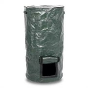 Garden Yard Greenhouse Compost Waste Collection Bag Ferment Grass Container Collector Leaf Sack Storage Bin with Viewing Window 34 Gallon