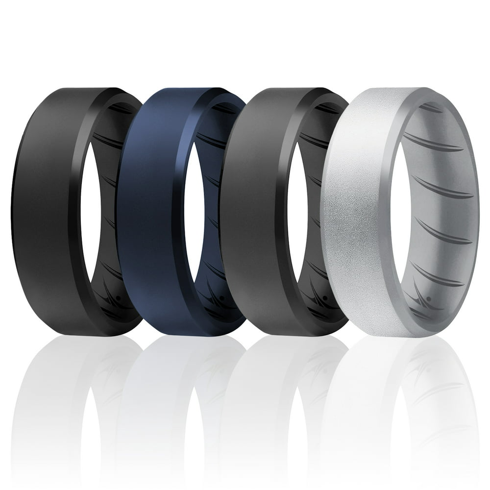 ROQ ROQ Silicone Rings for Men 4 Pack of Silicone Rubber Bands