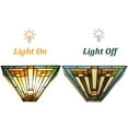 thumbnail image 5 of Tiffany Wall Sconces, 12" Wide Stained Glass Antique Wall Light, Mission Design Tiffany Style Wall Lamp, 5 of 7