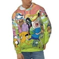 thumbnail image 2 of Adventure Time Mens Active Sweatshirts Cozy Hoodie 3d Graphic Sweater Casual Winter Clothes Tops Coat 3x-Large, 2 of 7