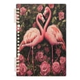 thumbnail image 2 of WOBOGO Ragged Pink Flamingos Notebook College Horizontal Grid Paper Ink Spill Resistant Water Resistant Cover 8.3x5.7x0.4in, 2 of 8