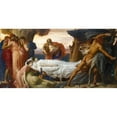 thumbnail image 2 of Frederic Leighton 14x9 Black Ornate Wood Framed Double Matted Museum Art Print Titled: Hercules Wrestling with Death for the Body of Alcestis (C. 1869-1871), 2 of 5