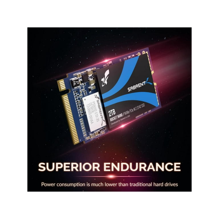 Sabrent Rocket Nano - SSD - 2 TB - internal - M.2 NGFF 2242 - PCIe