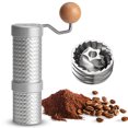 thumbnail image 1 of Moulin à Grains de Café Réglable pour la Maison, Moulin à Espresso Manuel en Acier Inoxydable avec Positionnement à Double Roulement, Base Antidérapante 2-en-1, Manivelle en Bois, Moulin à Café Portable pour le Camping et les Voyages, 1 of 8